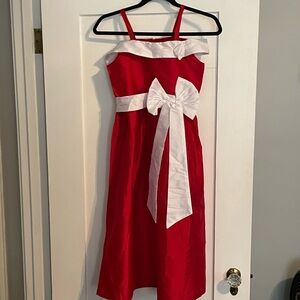 NWT ALL THINGS UBER NICE ATUN GIRLS RED WHITE CHRISTMAS DRESS